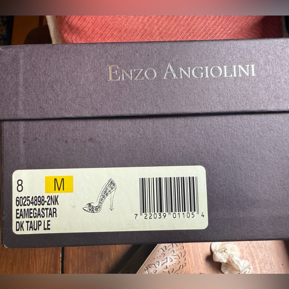 Enzo Angiolini Taupe Cutout Heels - Picture 5 of 7
